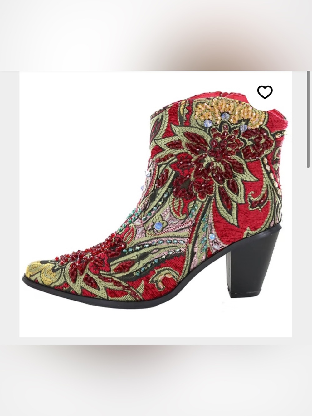 Helen’s Hearts Sequin and rhinestone studded boot R-LB-JK-S809
